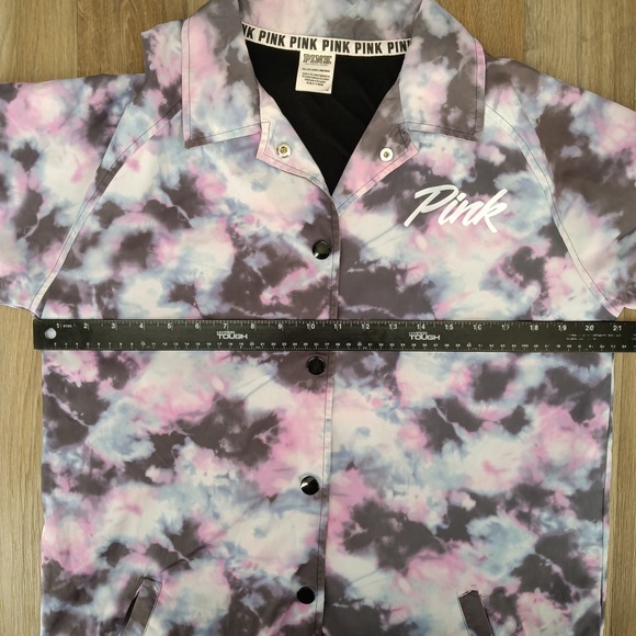 PINK Victoria's Secret XS Multicolor Tie Dye Jacket Lightweight Windbreaker‎ - Picture 10 of 13